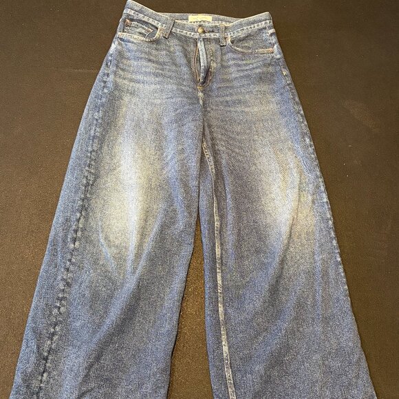 rag & bone Miramar Sofie Ankle-Length Wide Leg Pants "Sweatpants Jeans" - Picture 2 of 11